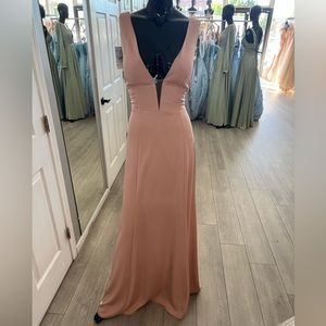 Dusty rose jersey gown